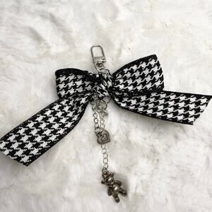 Fashion Bow Bear Keychain Handbag Purse Bag charm